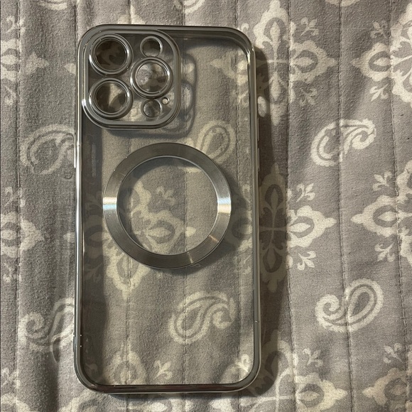 Other - Clear Protective Phone Case with Silver Accents